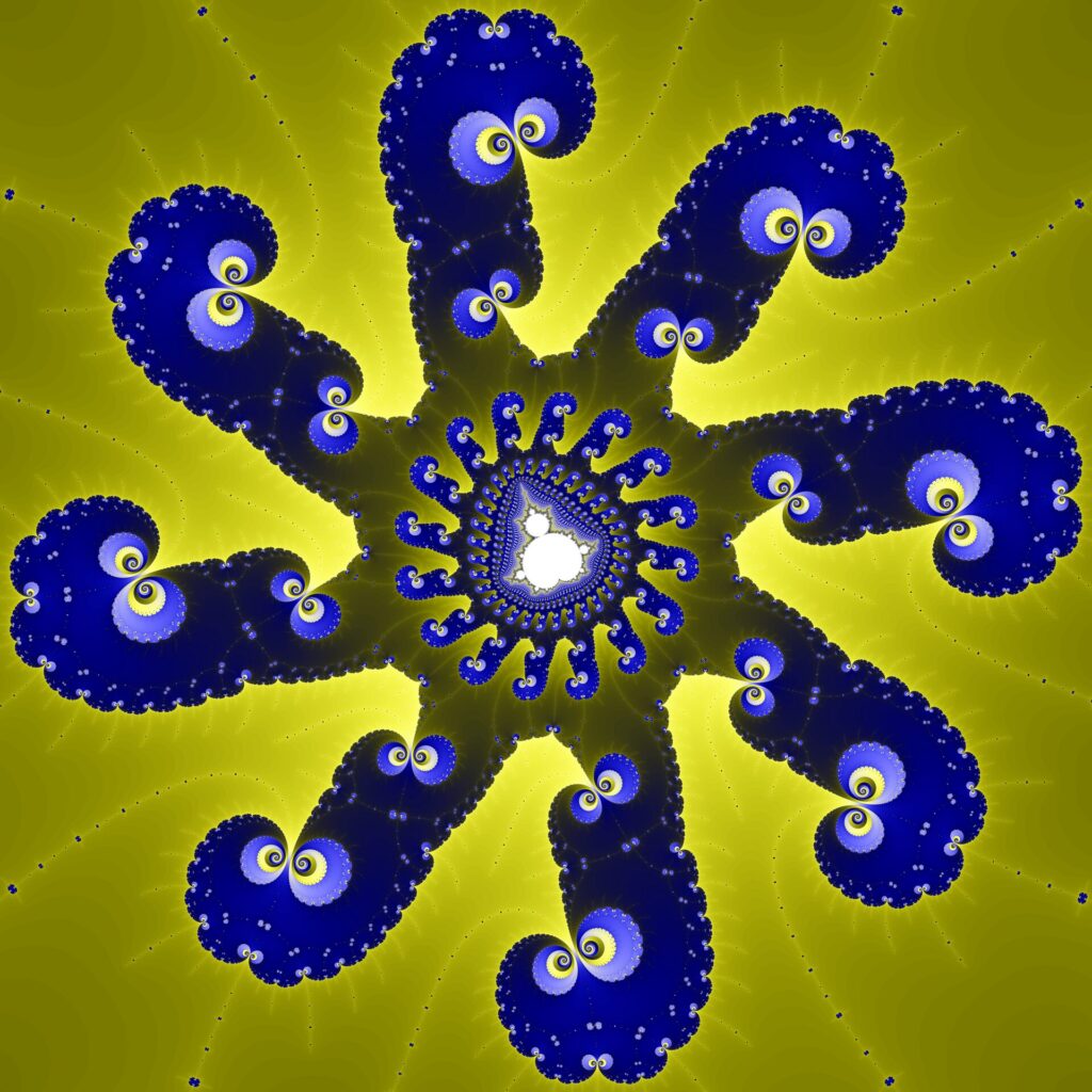 A Mandelbrot fractal in which each part echoes the whole, a model for the holographic universe in Ad Unum Energy Healing