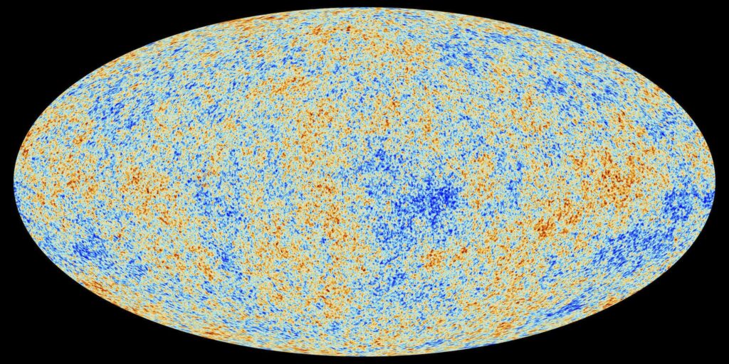 Full-sky map of the cosmic microwave background, an image of the universal field that fills all space