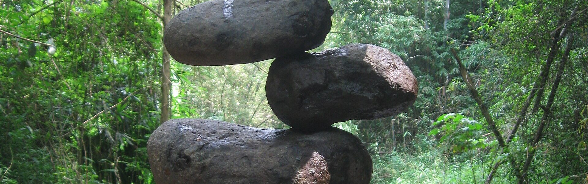 Balanced stones by still water, symbolising natural equilibrium and homeostasis in Ad Unum Energy Healing